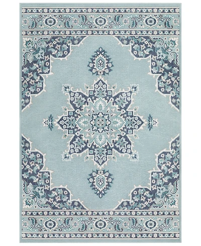Closeout! Livabliss Alfresco Alf-9687 Aqua 3' x 5'6" Area Rug, Indoor/Outdoor