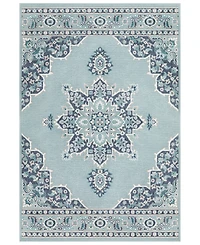 Closeout! Livabliss Alfresco Alf-9687 Aqua 3' x 5'6" Area Rug, Indoor/Outdoor