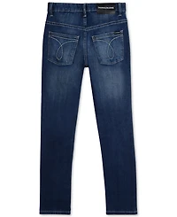 Calvin Klein Big Boys Slim-Fit Denim five-pocket Jeans