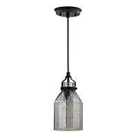 Danica 1 Light Pendant in Oil Rubbed Bronze and Mercury Glass