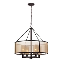 Diffusion Collection 4 light chandelier in Oil Rubbed Bronze