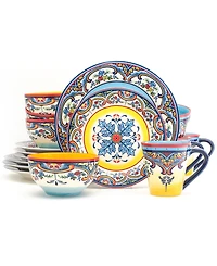 Euro Ceramica Zanzibar 16 Pc. Dinnerware Set, Service for 4