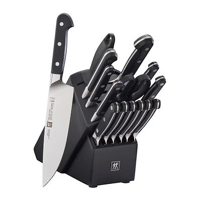 Zwilling Pro 16pc Block Set with Black Rubberwood Block