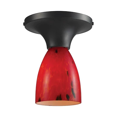 Celina 1-Light Semi-Flush in Dark Rust