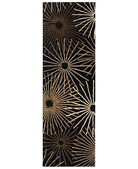 Livabliss Forum Fm-7090 Black 2'6" x 8' Runner Area Rug