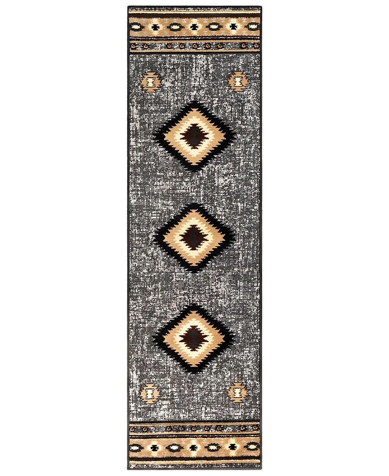 Livabliss Rugs Paramount Par-1094 Charcoal 2'2" x 7'6" Runner Area Rug
