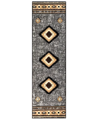 Livabliss Rugs Paramount Par-1094 Charcoal 2'2" x 7'6" Runner Area Rug