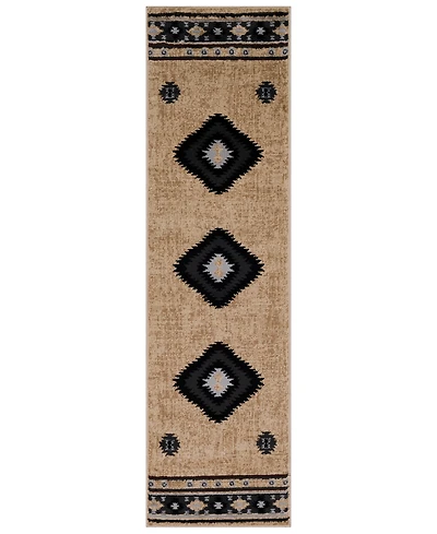 Livabliss Rugs Paramount Par-1096 Black 2'2" x 7'6" Runner Area Rug