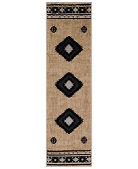 Livabliss Rugs Paramount Par-1096 Black 2'2" x 7'6" Runner Area Rug