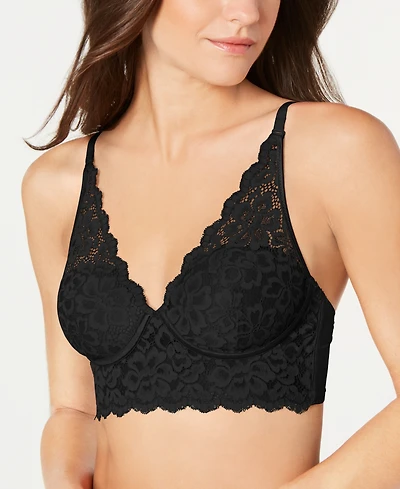 Maidenform Women's Pure Comfort Lace & Mesh Longline Wireless Bralette DM1188