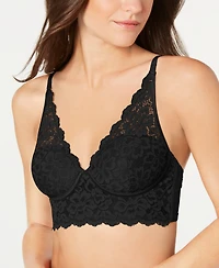 Maidenform Women's Pure Comfort Lace & Mesh Longline Wireless Bralette DM1188