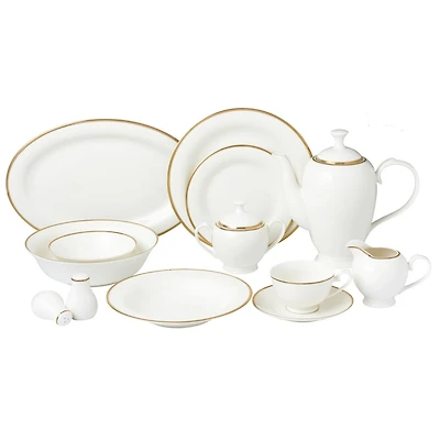 Lorren Home Trends Daisy 57-pc Dinnerware Set, Service for 8