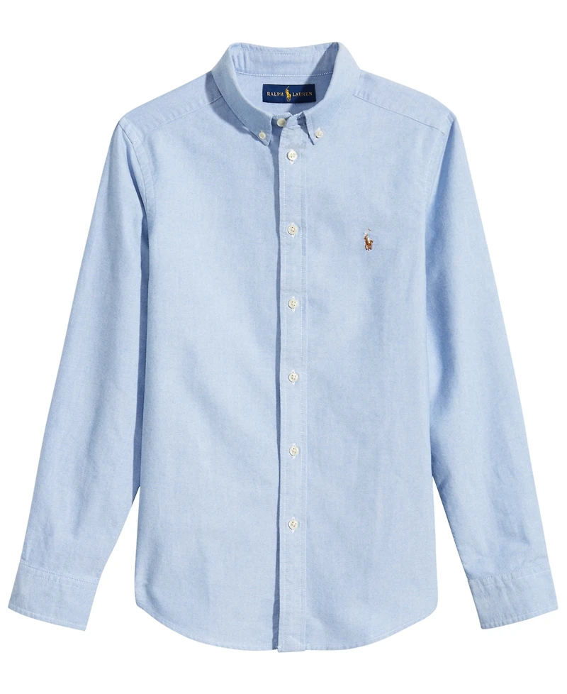 Polo Ralph Lauren Big Boys Embroidered Pony Logo Cotton Oxford Shirt