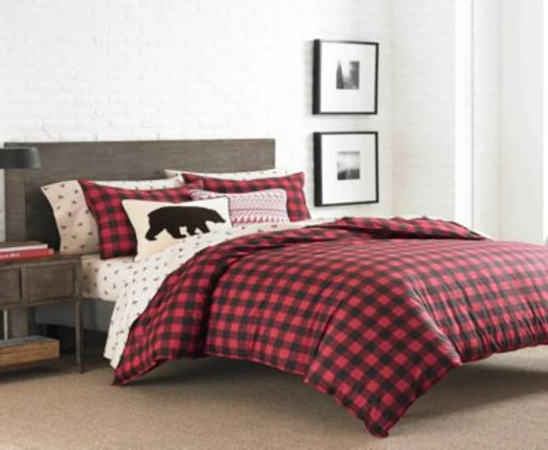 Closeout Eddie Bauer Mountain Plaid Comforter Sets