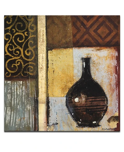 Ready2HangArt 'Ancient Vase I' Abstract Canvas Wall Art, 24x24"