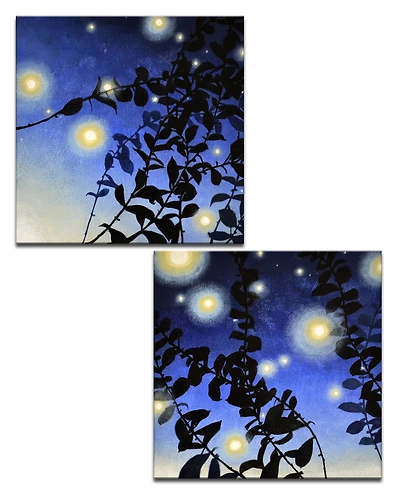 Ready2HangArt 'Fire Bugs I/Ii' 2 Piece Canvas Wall Art Set, 20x40"