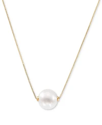 Honora Cultured Freshwater Pearl (8-1/2mm) 18" Pendant Necklace in 14k Gold (Also in Pink Cultured Freshwater Pearl)