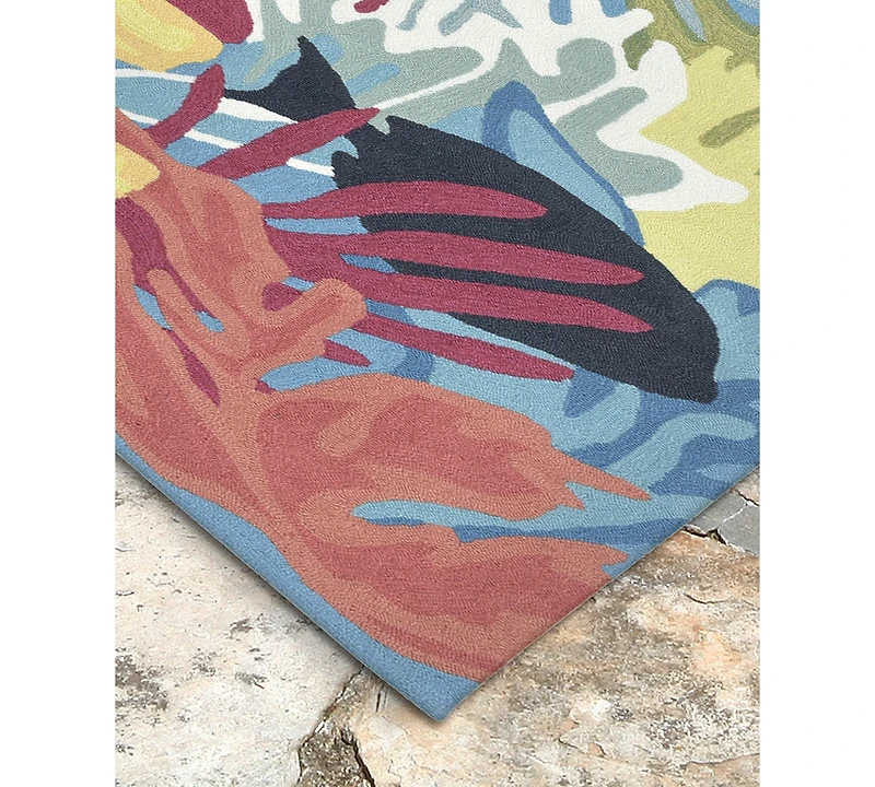 Liora Manne' Ravella 2275 Ocean View Blue 2' x 3' Indoor/Outdoor Area Rug