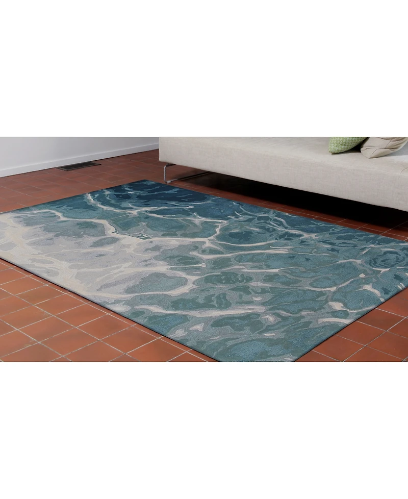 Liora Manne' Corsica 9146 Water 7'6" x 9'6" Area Rug