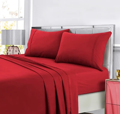 Tribeca Living Super Soft Solid Easy-Care Extra Deep Pocket Sheet Set, California King