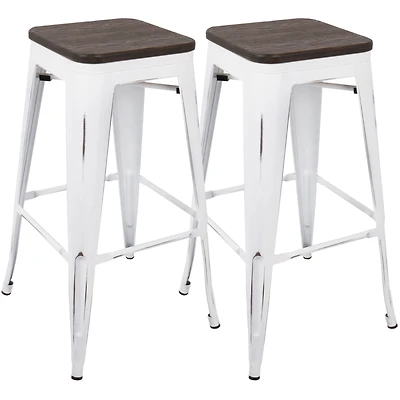 Lumisource Oregon Stackable Barstool Set of 2