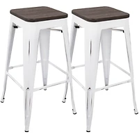 Lumisource Oregon Stackable Barstool Set of 2