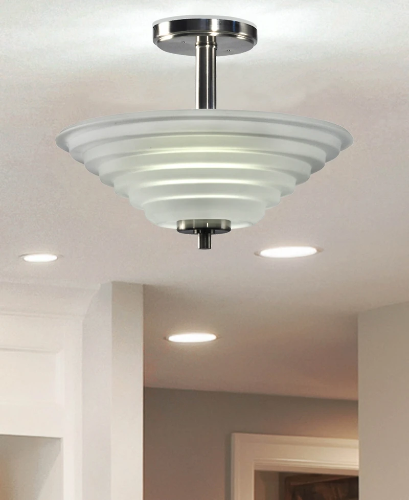 Dale Tiffany Solomon Led Crystal Semi Flush Mount