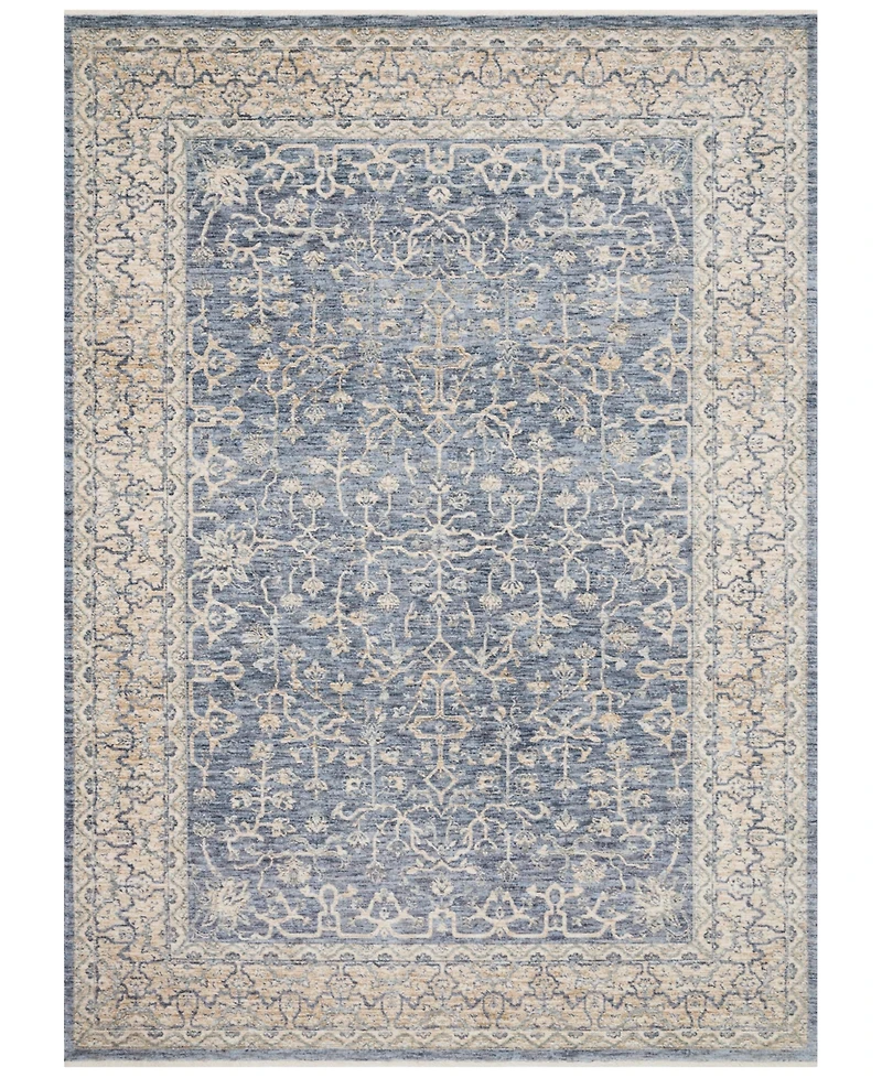 Loloi Pandora Pan-04 Dark Blue/Ivory 18" Square Area Rug