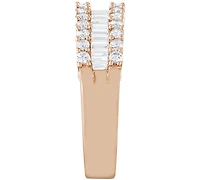 Diamond Baguette Cluster Band (1 ct. t.w.) 14k White, Yellow or Rose Gold
