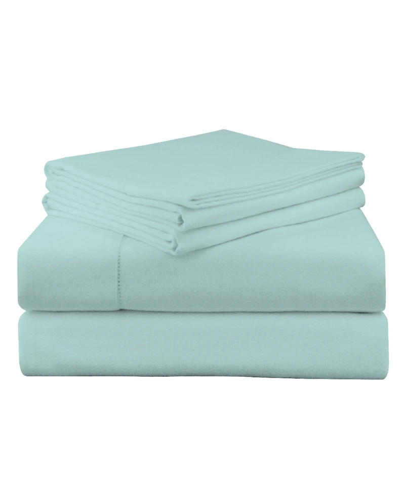 Pointehaven Solid Luxury Weight Flannel Sheet Set, Twin Xl