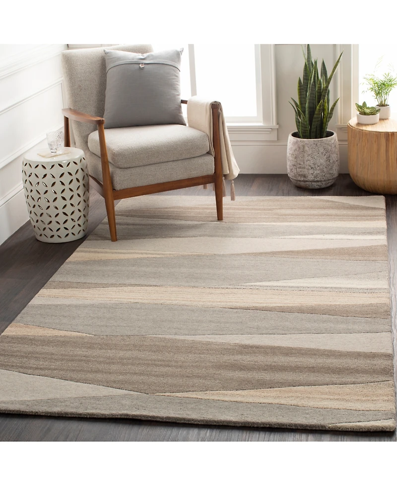 Livabliss Forum Fm-7211 Dark Brown 5' x 8' Area Rug