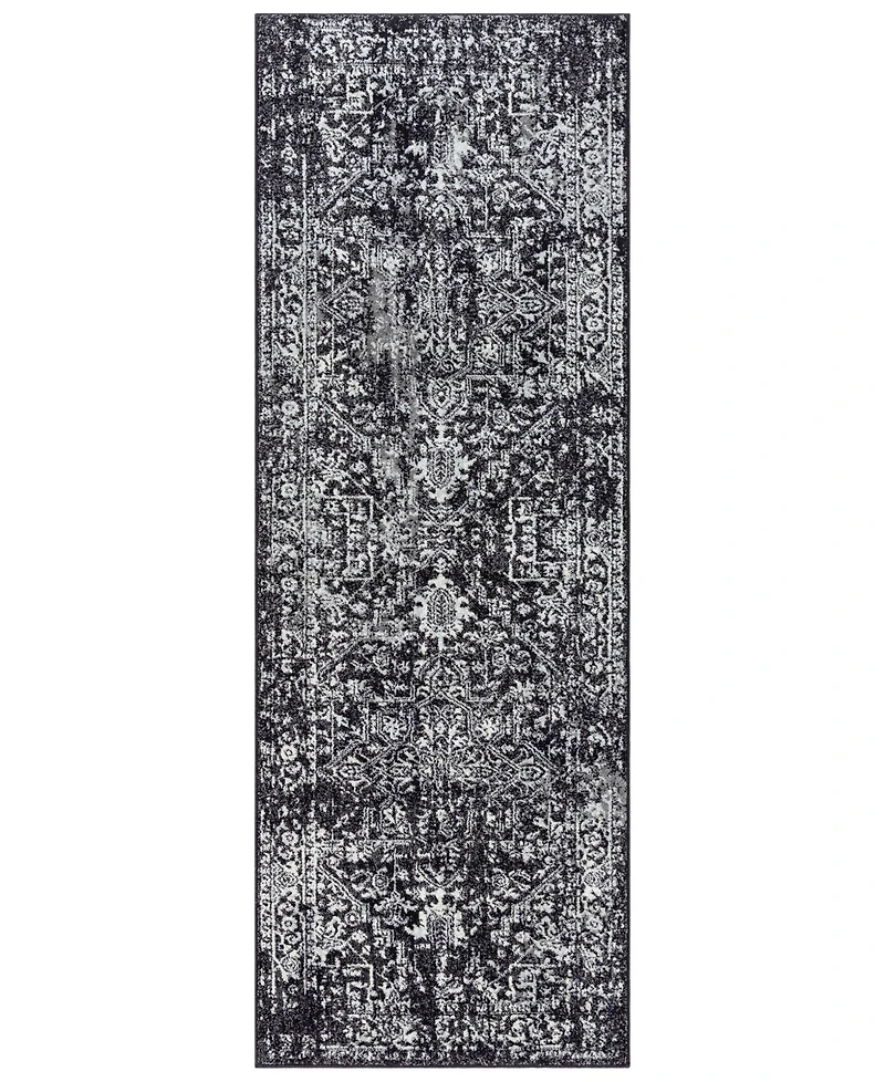 Livabliss Harput Hap-1087 Black 2'7" x 7'3" Runner Area Rug