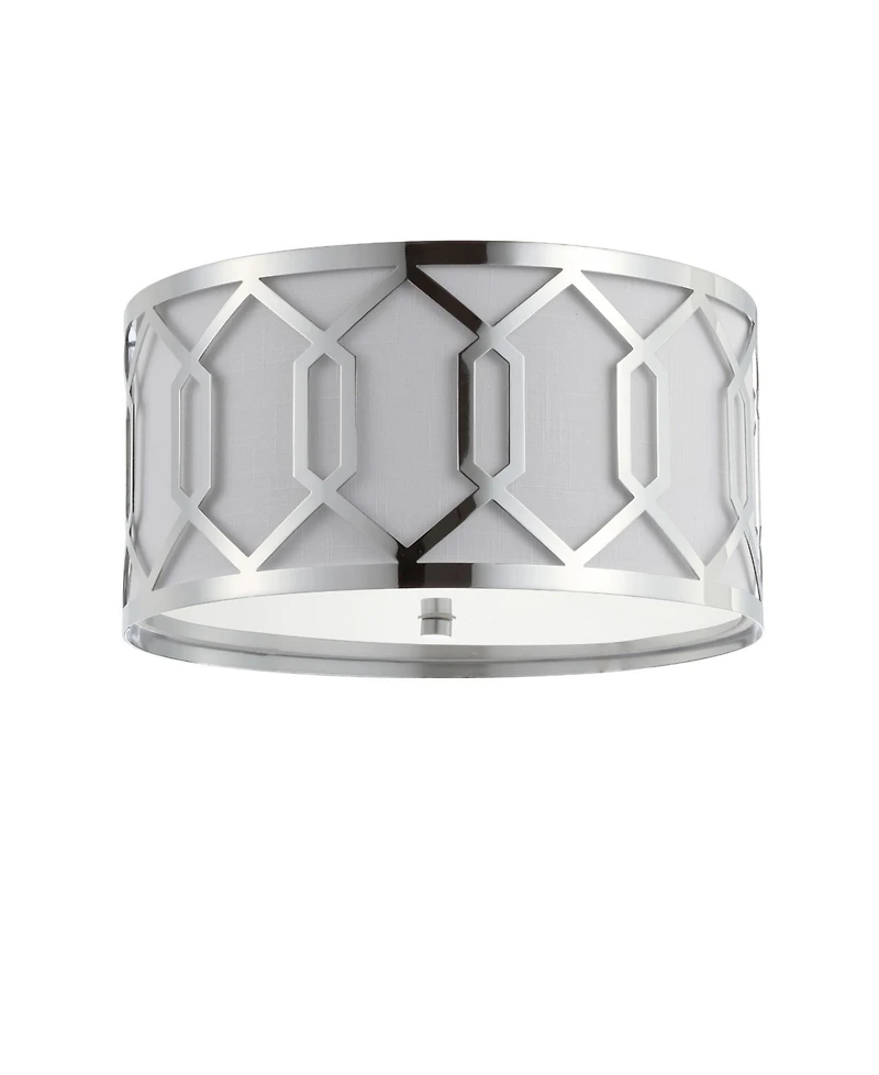 Jonathan Y Hex 3-Light Metal Led Flush Mount
