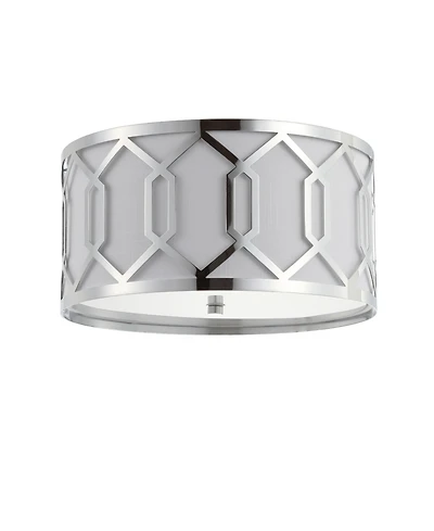 Jonathan Y Hex 3-Light Metal Led Flush Mount