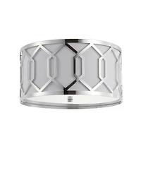 Jonathan Y Hex 3-Light Metal Led Flush Mount