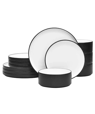 Noritake Colortex Stone 12-Piece Dinnerware Set, Service for 4