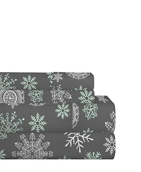 Celeste Home Luxury Weight Printed Cotton Flannel Sheet Set, California King