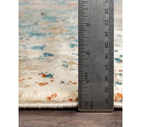 Livabliss Pune Pun-2302 Teal 2'7" x 10'3" Runner Area Rug