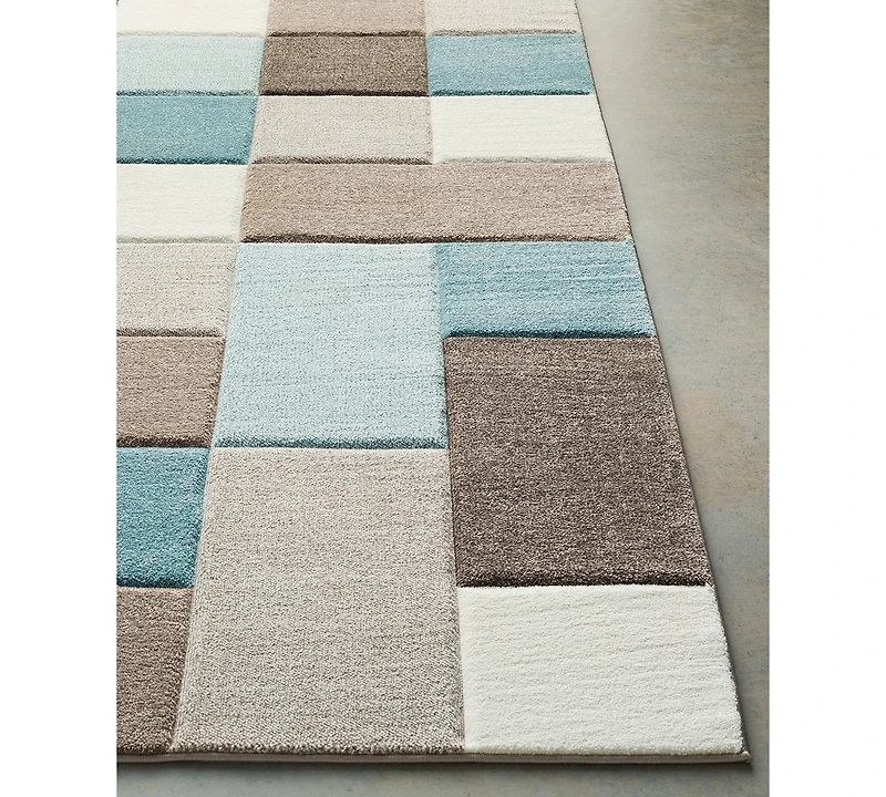 Livabliss Santa Monica Sac-2300 Aqua 2'7" x 7'6" Runner Area Rug