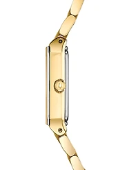 Bulova Women's Futuro Diamond-Accent Gold-Tone Stainless Steel Bracelet Watch 20.5x31.5mm