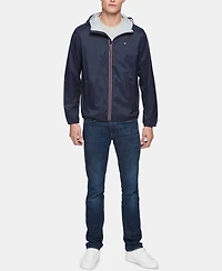 Tommy Hilfiger Men's Zip-Front Hooded Nylon Windbreaker