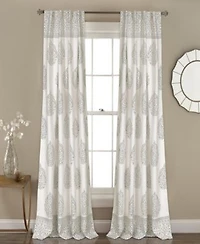Teardrop Leaf Print Curtain Sets