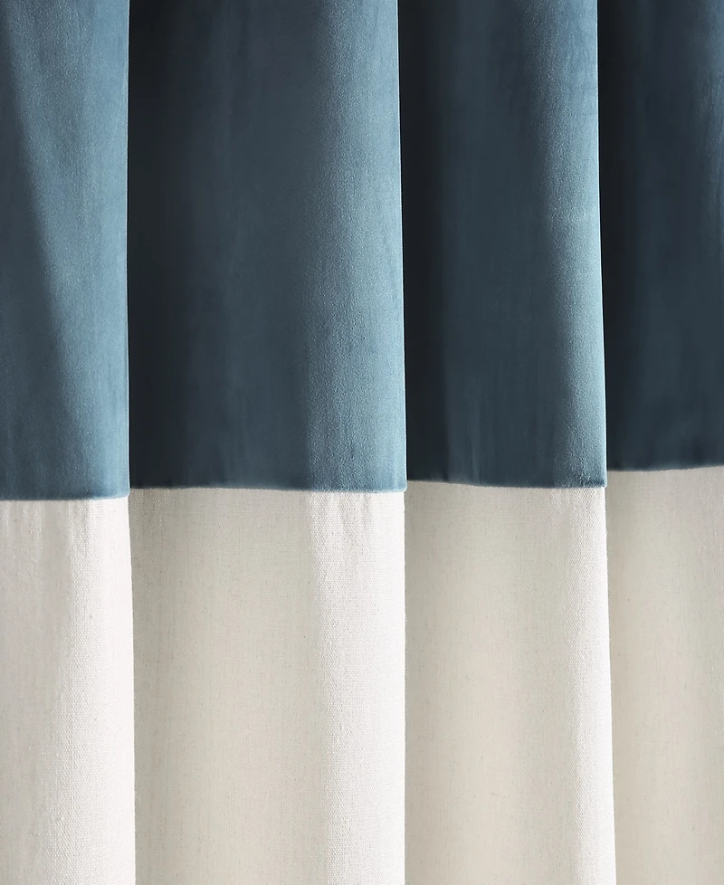 Milo Colorblock Linen 52" x 84" Curtain Set