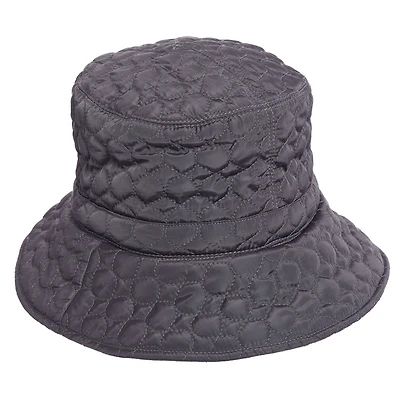 Scala Quilted Big Brim Rain Hat