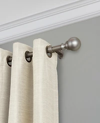 Elrene Home Fashions Cordelia 1" Diameter Adjustable Curtain Rod Set with Globe Ball Finials