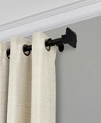 Elrene Home Fashions Florence 1" Diameter Adjustable Curtain Rod Set with Decorative Square Finials