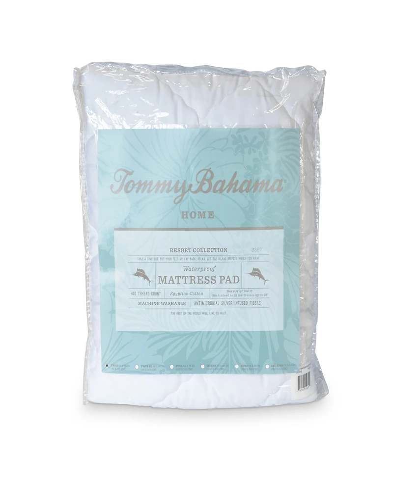 Tommy Bahama Home Waterproof Mattress Pad