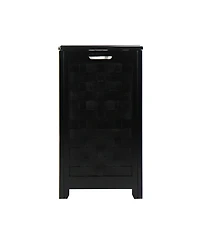 Oceanstar Rectangular Veneer Laundry Wood Hamper with Interior Bag