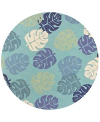 Kas Harbor Palms 4228 Turquoise Indoor Outdoor Area Rug