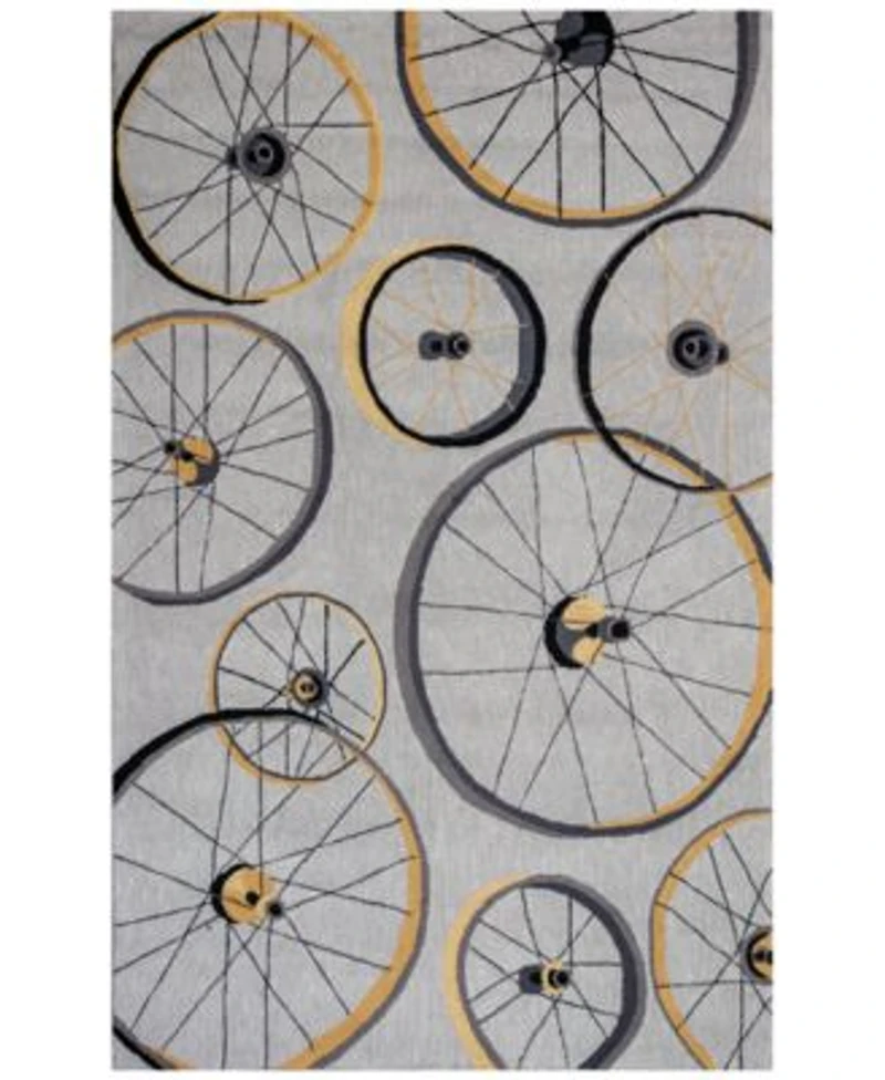 Kas Sonesta Wheels In Motion 2035 Gray Area Rug